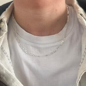 Y2K Silver Basic Link Chain Necklace